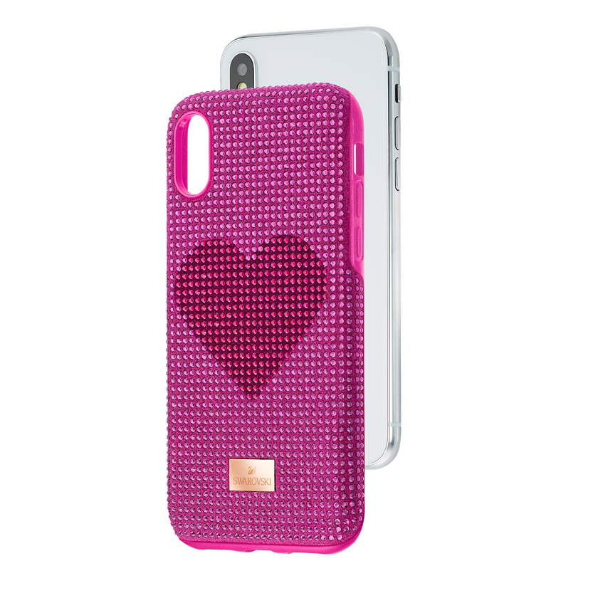 Crystalgram Heart Smartphone Case with Bumper, iPhone® XS Max, Pink