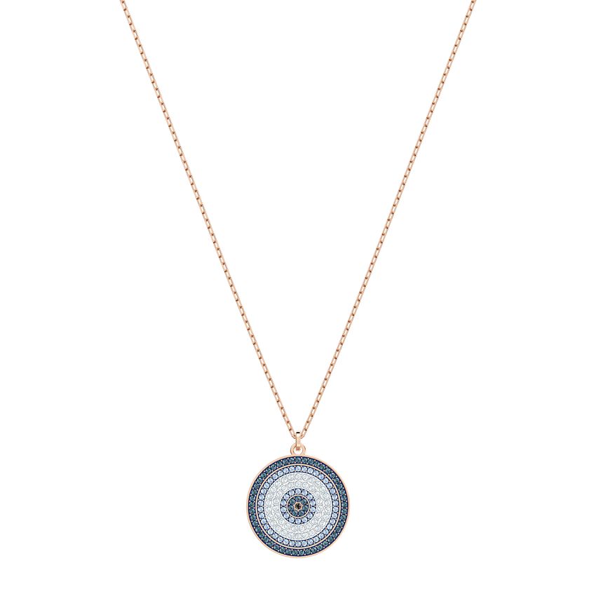 Luckily Pendant, Multi-colored, Rose-gold tone plated