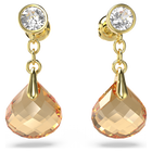 swarovski tessa drop earrings  gold tone  gold tone plated