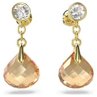 swarovski tessa drop earrings  gold tone  gold tone plated
