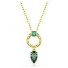 swarovski mesmera pendant mixed cuts green gold tone plated