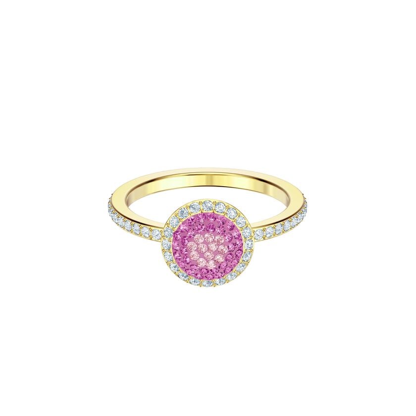 No Regrets Ring, Round, Multi-colored, Gold plating