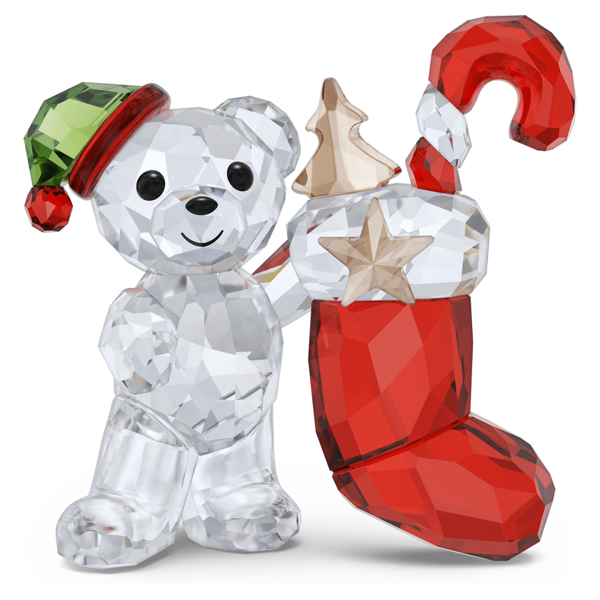 swarovski kris bear holiday stocking