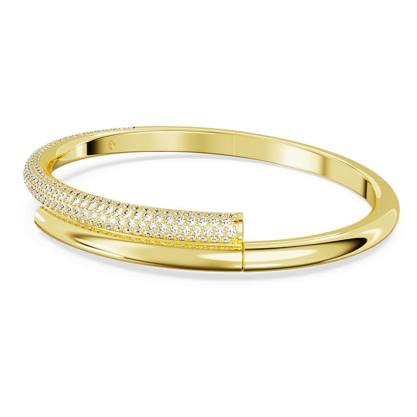 swarovski dextera bangle  white  gold tone plated