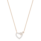 Lovely Necklace, White, Rose Gold Plating