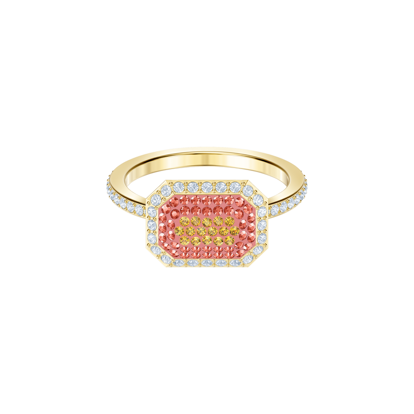 No Regrets Ring, Multi-colored, Gold plating