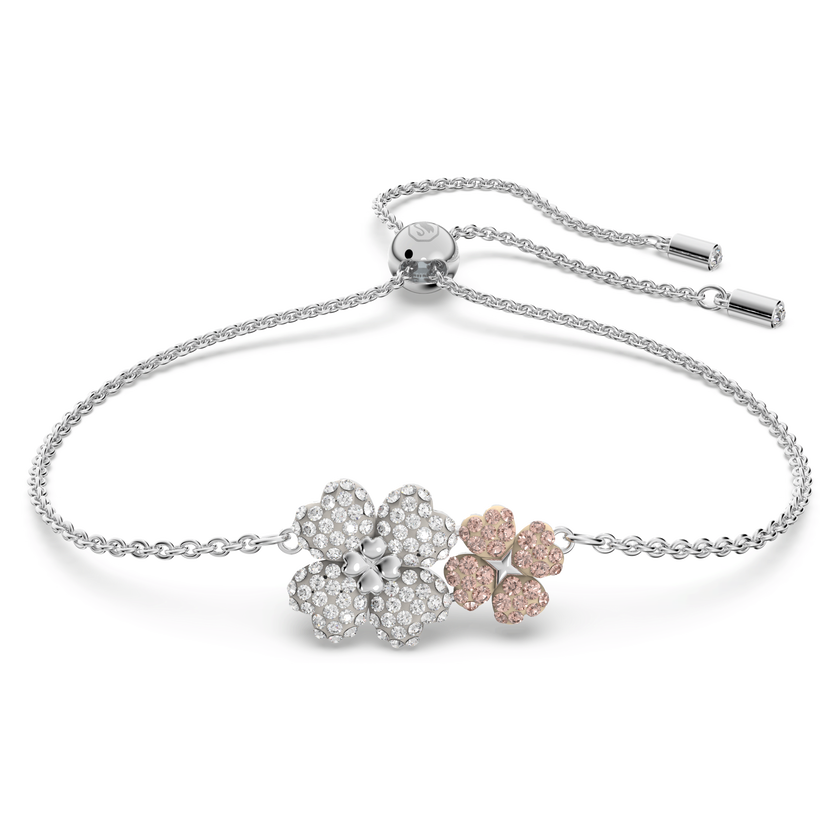 swarovski latisha bracelet  flower  multicolored  rhodium plated