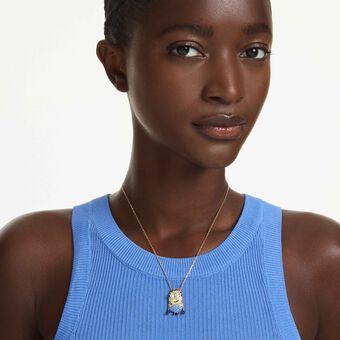 swarovski minions james and henry set  pav   multicolored  gold tone plated