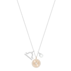 Zodiac Pendant, Libra, White, Rhodium Plating