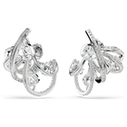 swarovski hyperbola ear cuff statement mixed cuts white rhodium plated