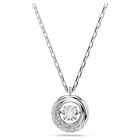 swarovski dextera pendant round cut white rhodium plated