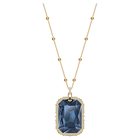 Tarot Magic Pendant, Blue, Gold-tone plated