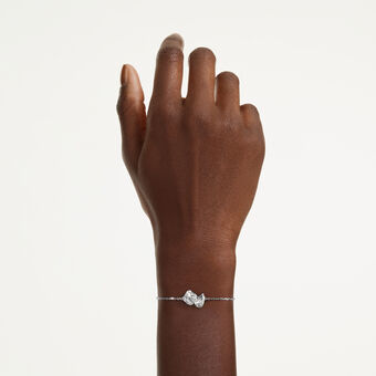 swarovski mesmera bracelet  mixed cuts  white  rhodium plated