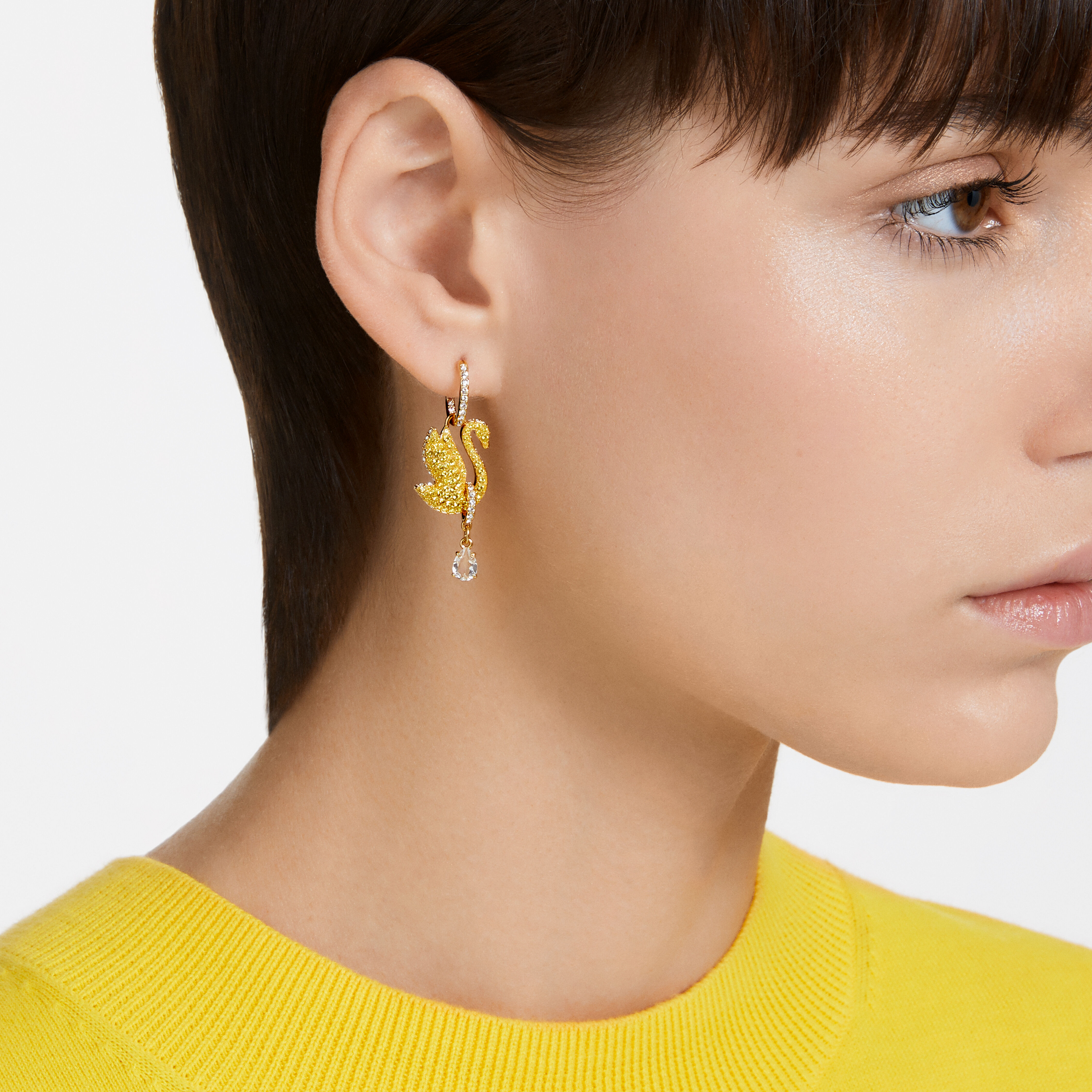 Swarovski earrings gold outlet plated