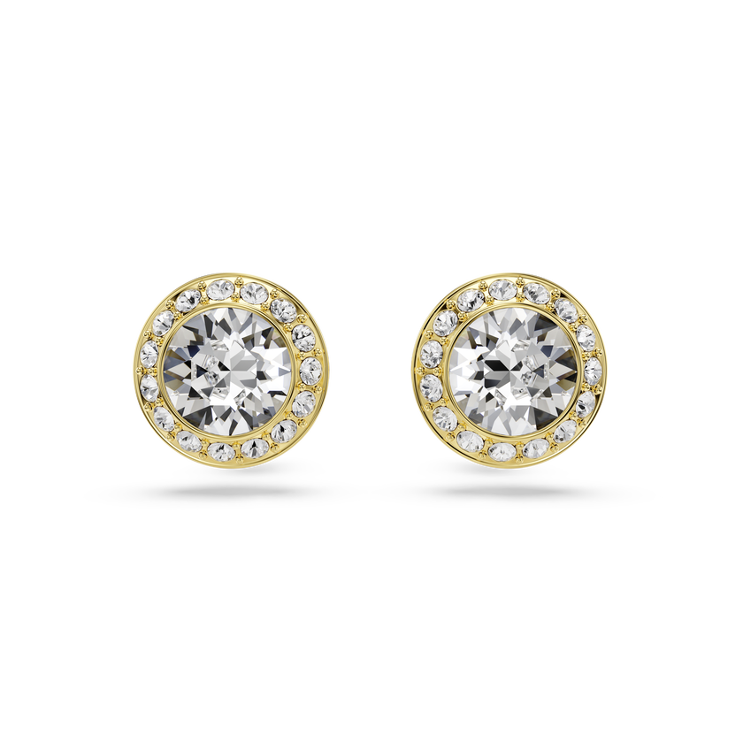 swarovski una angelic set  set  3   round cut  white  gold tone plated