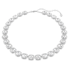 swarovski una angelic necklace  cushion cut  white  rhodium plated