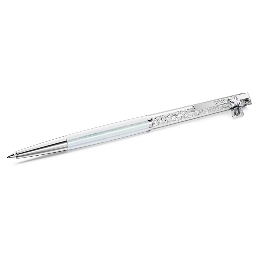 swarovski crystalline ballpoint pen  white lacquered  chrome plated
