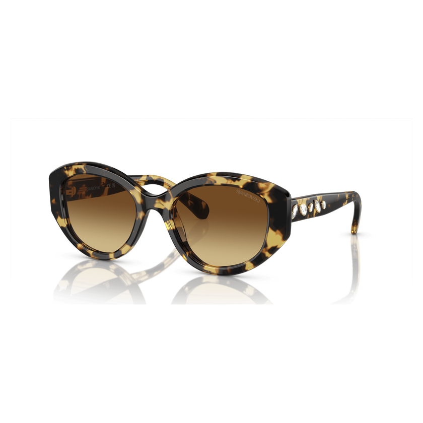 swarovski sunglasses  cat eye shape  sk6008el  brown