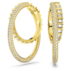 swarovski rota hoop earrings mixed cuts white gold tone plated