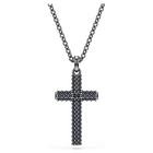 swarovski insigne pendant cross gray ruthenium plated