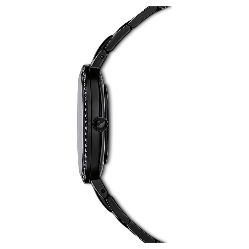 swarovski cosmopolitan watch  swiss made  metal bracelet  black  black finish