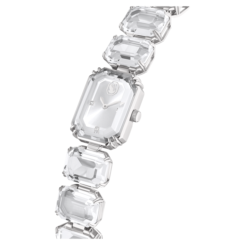 swarovski watch  octagon cut bracelet  white  stainless steel