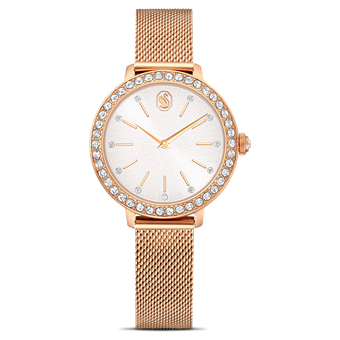 swarovski certa watch  metal bracelet  rose gold tone  rose gold tone finish