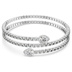 swarovski twisty bangle  pear cut  white  mixed metal finish