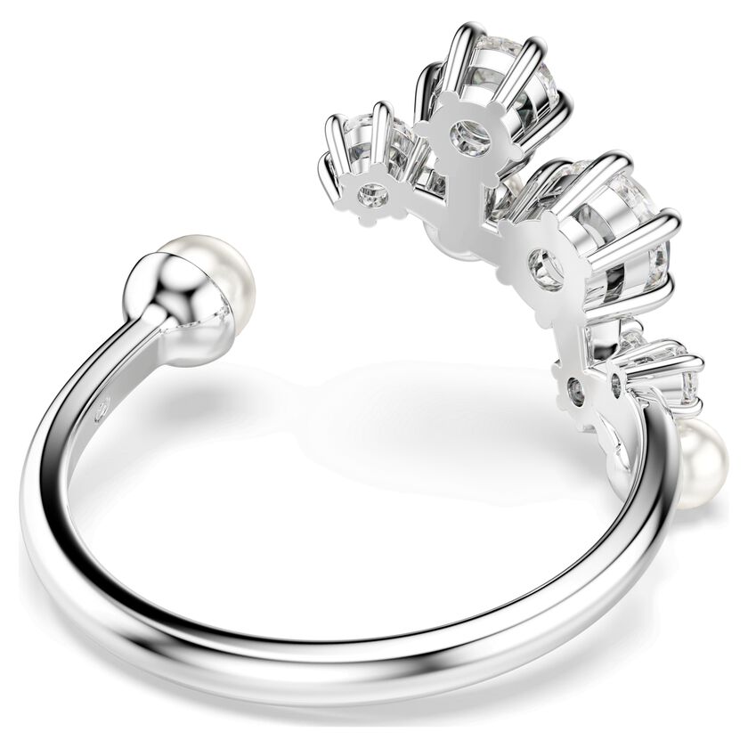 Buy Swarovski Constella open ring, Crystal pearl, Round cuts