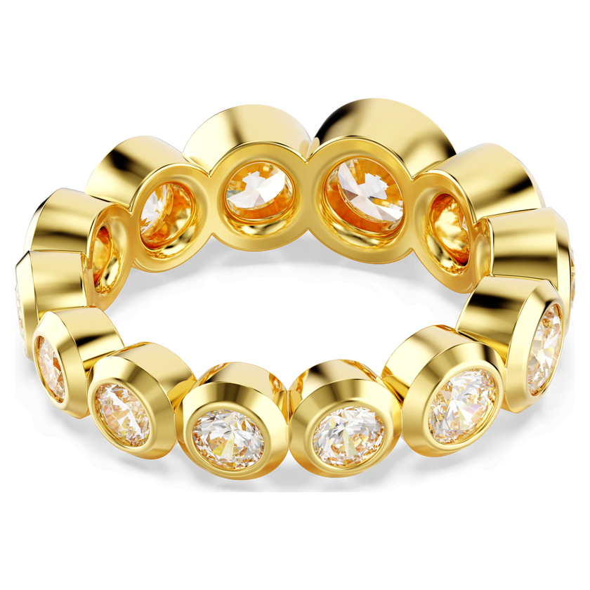 swarovski imber ring  mixed round cuts  white  gold tone plated