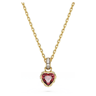 swarovski chroma pendant heart red gold tone plated