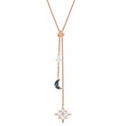 Swarovski Symbolic Y Necklace, Multi-colored, Rose-gold tone plated