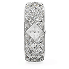 swarovski curiosa bangle watch crystal bracelet silver tone stainless steel