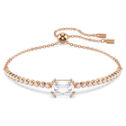 swarovski matrix tennis bracelet mixed cuts white rose gold tone plated