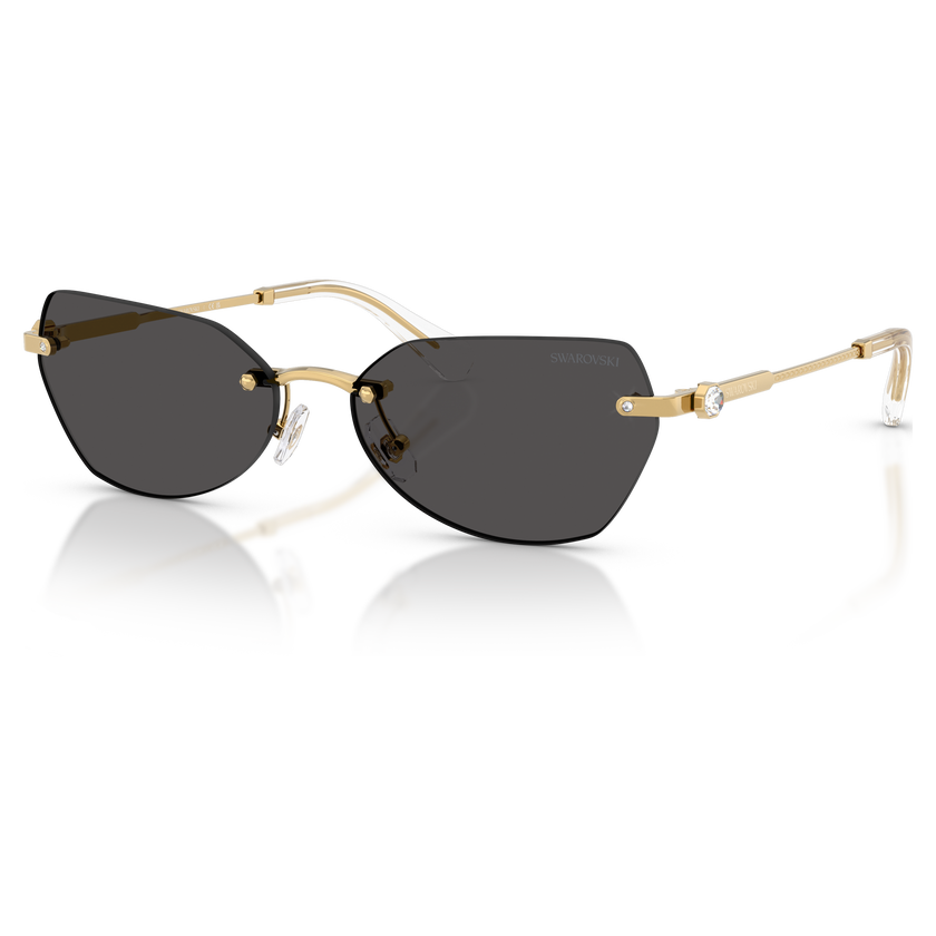 swarovski sunglasses  pillow shape  sk7038  gold tone