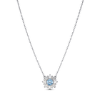 Sunshine Pendant, Blue, Rhodium plated