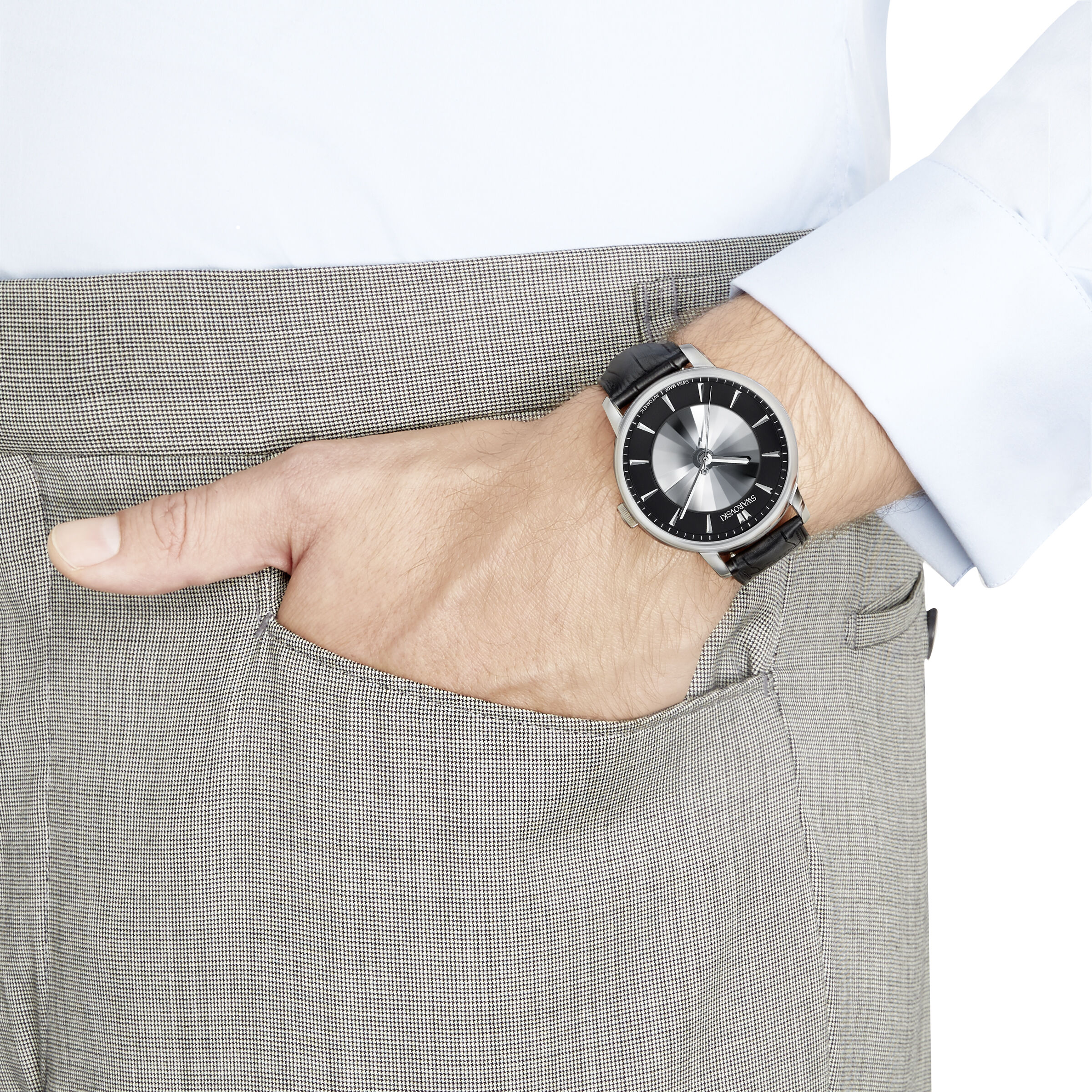 Swarovski crystal watch mens top