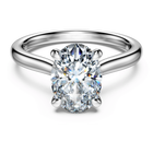 swarovski eternity solitaire ring  lab grown diamonds 2 ct tw  oval shape  18k white gold