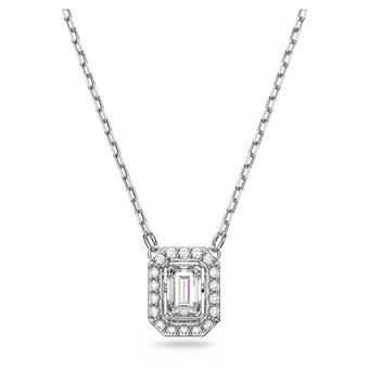 swarovski una necklace octagon cut white rhodium plated