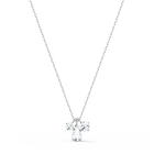 Attract Cluster Pendant, White, Rhodium plated