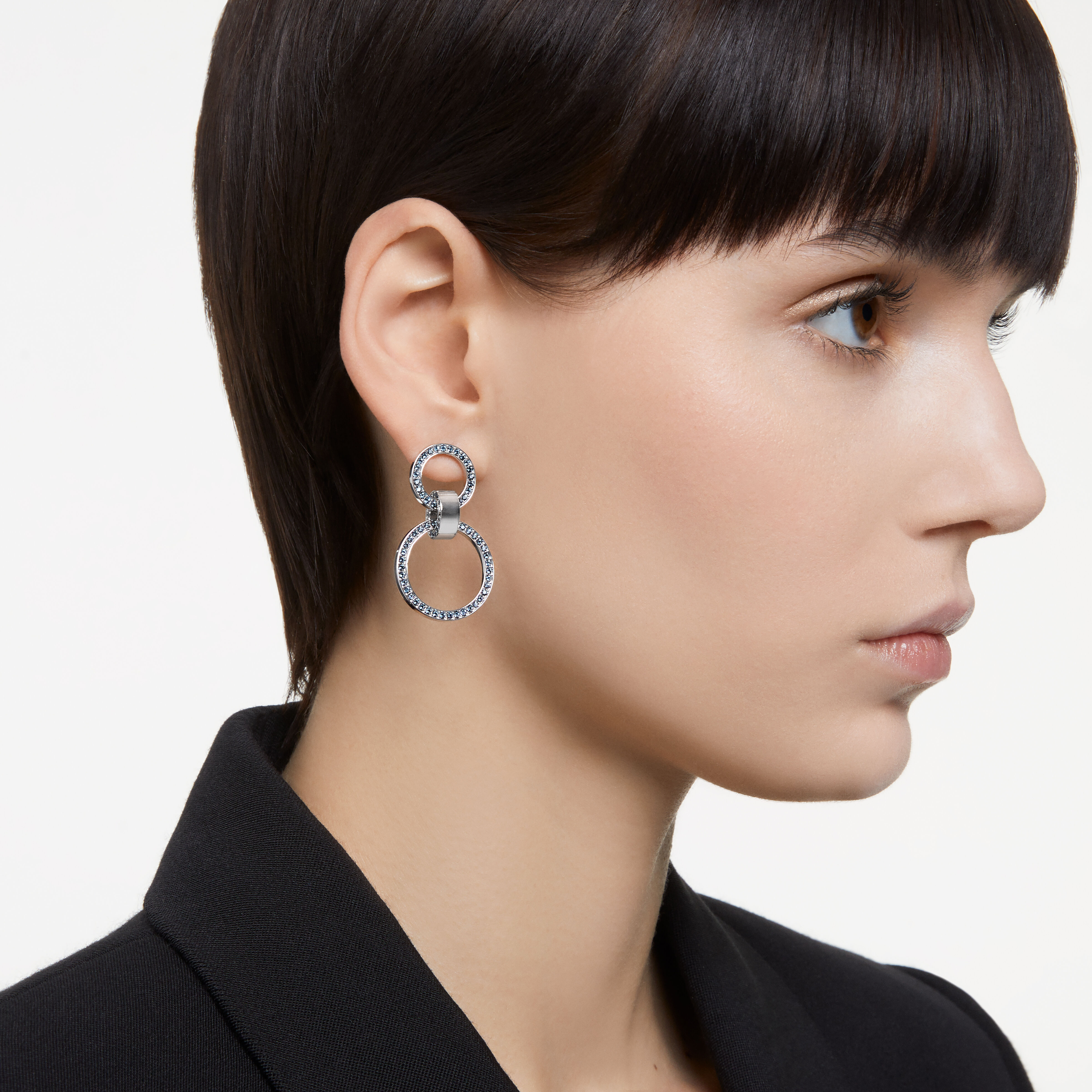 Swarovski hollow chain best sale earrings
