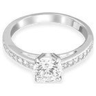 swarovski attract round ring rhodium plated