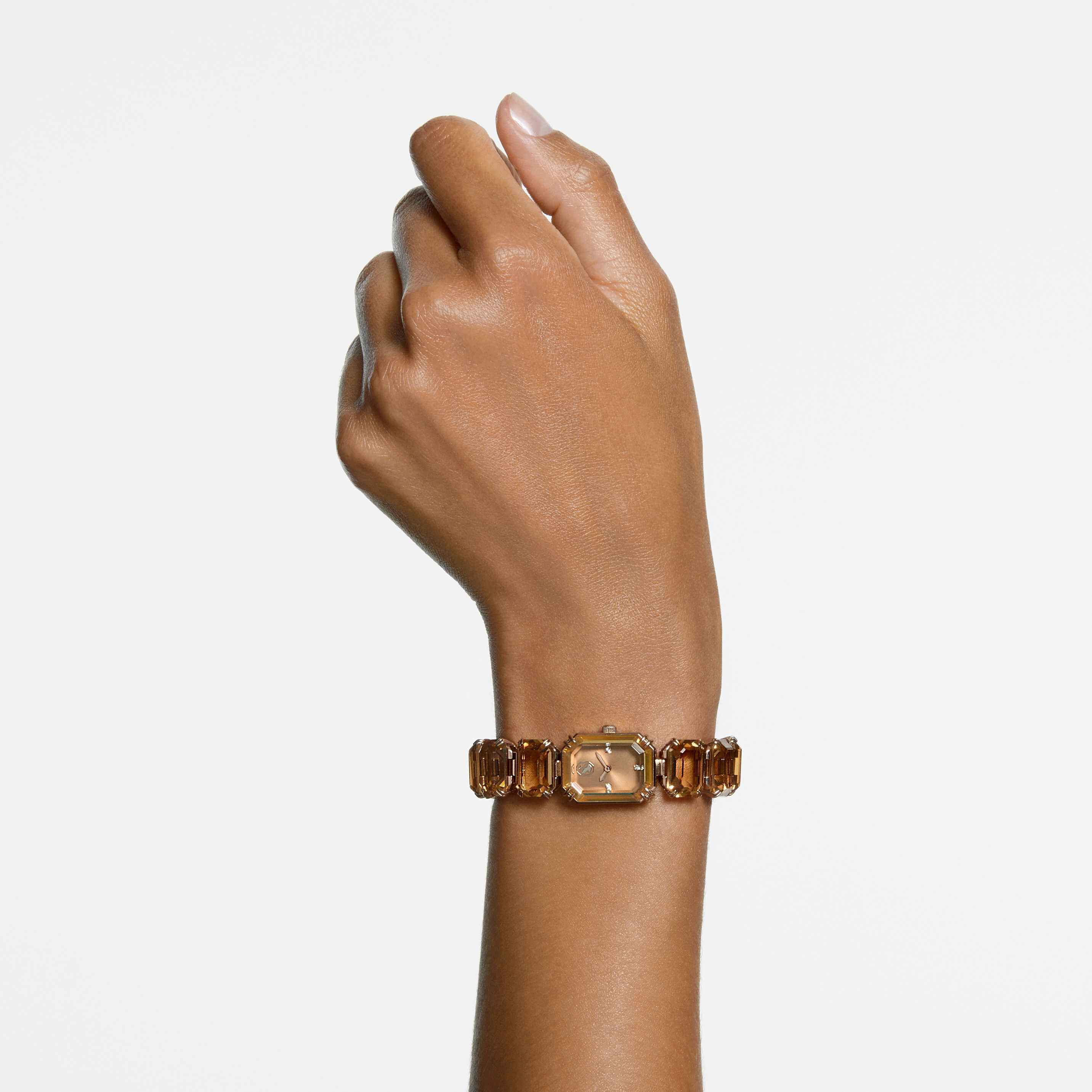 Buy Swarovski Millenia Watch, Octagon cut bracelet, Brown 