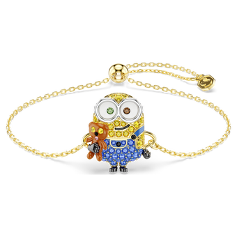 swarovski minions bob bracelet  pav   multicolored  gold tone plated