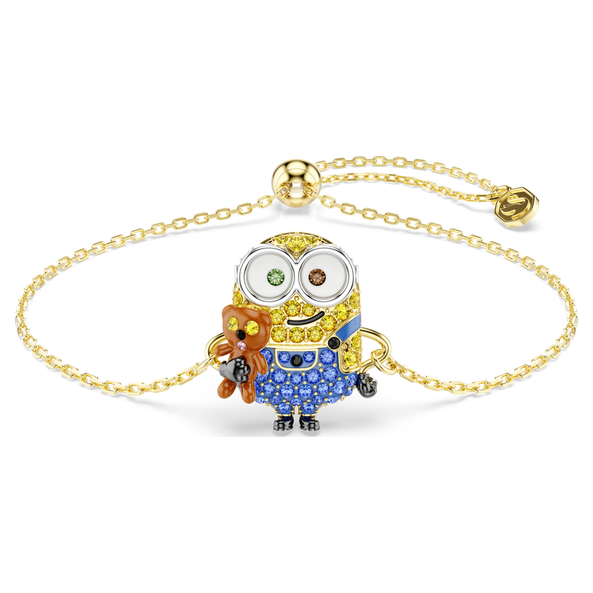 swarovski minions bob bracelet  pav   multicolored  gold tone plated