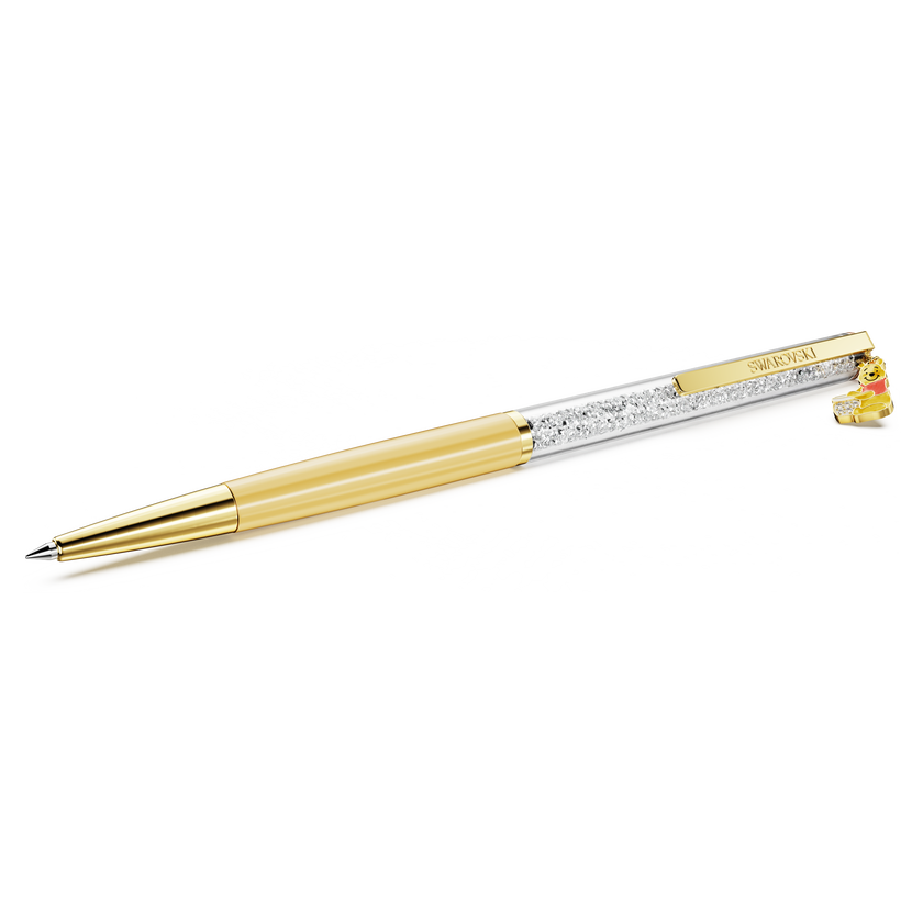 swarovski crystalline ballpoint pen  winnie the pooh  yellow lacquered  gold tone plated