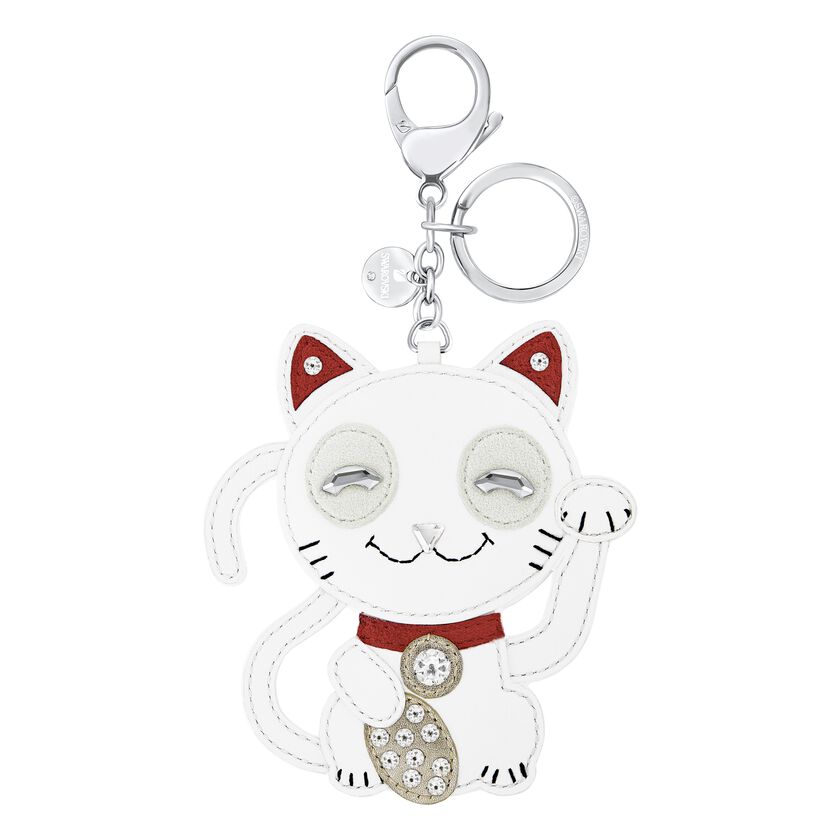 Cat Bag Charm, Multi colored, Stainless steel