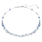 swarovski constella necklace mixed cuts blue rhodium plated