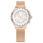 swarovski nova chrono watch swiss made metal bracelet rose gold tone rose gold tone finish
