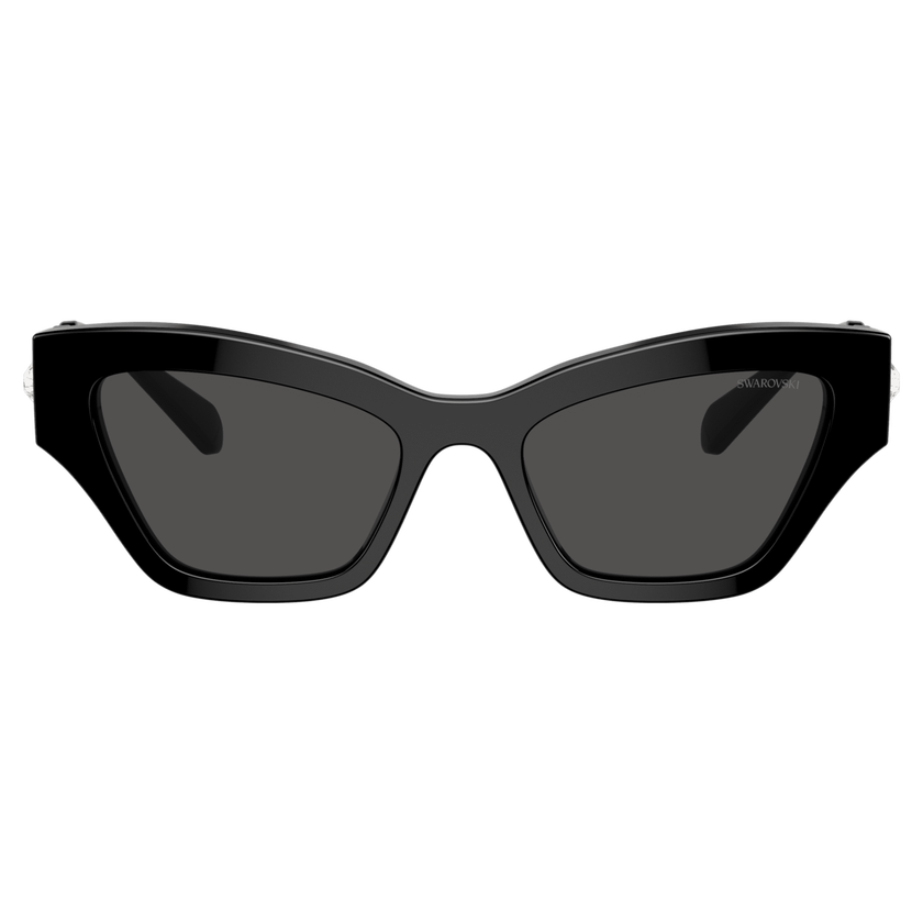 swarovski sunglasses  cat eye shape  black
